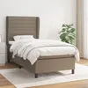 Image de vidaXL Boxspring met matras stof taupe 90x190 cm3128009
