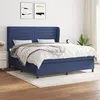 Image de vidaXL Boxspring met matras stof blauw 180x200 cm3128067