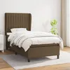 Image de vidaXL Boxspring met matras stof donkerbruin 80x200 cm3128080
