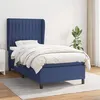 Image de vidaXL Boxspring met matras stof blauw 80x200 cm3128083