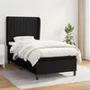 Image de vidaXL Boxspring met matras stof zwart 100x200 cm3128103