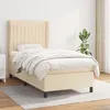 Image de vidaXL Boxspring met matras stof cràmekleurig 100x200 cm3128106