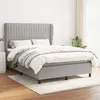 Image de vidaXL Boxspring met matras stof lichtgrijs 140x190 cm3128117