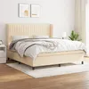Image de vidaXL Boxspring met matras stof cràmekleurig 180x200 cm3128146