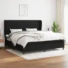 Image de vidaXL Boxspring met matras stof zwart 200x200 cm3128151