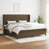 Image de vidaXL Boxspring met matras stof donkerbruin 200x200 cm3128152