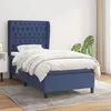 Image de vidaXL Boxspring met matras stof blauw 100x200 cm3128187
