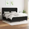 Image de vidaXL Boxspring met matras stof zwart 160x200 cm3128215