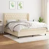 Image de vidaXL Boxspring met matras stof cràmekleurig 160x200 cm3128218