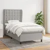 Image de vidaXL Boxspring met matras stof lichtgrijs 80x200 cm3128237