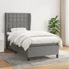 Image de vidaXL Boxspring met matras stof donkergrijs 90x200 cm3128254