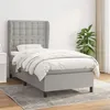 Image de vidaXL Boxspring met matras stof lichtgrijs 100x200 cm3128261