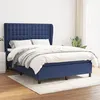 Image de vidaXL Boxspring met matras stof blauw 140x200 cm3128291