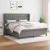 Image de vidaXL Boxspring met matras stof donkergrijs 180x200 cm3128302