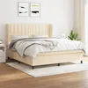 Image de vidaXL Boxspring met matras stof cràmekleurig 180x200 cm3128306