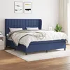 Image de vidaXL Boxspring met matras stof blauw 180x200 cm3128307