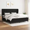 Image de vidaXL Boxspring met matras stof zwart 200x200 cm3128311