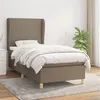 Image de vidaXL Boxspring met matras stof taupe 90x190 cm3128329