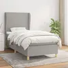 Image de vidaXL Boxspring met matras stof lichtgrijs 100x200 cm3128341