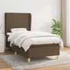 Image de vidaXL Boxspring met matras stof donkerbruin 100x200 cm3128344
