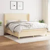 Image de vidaXL Boxspring met matras stof cràmekleurig 160x200 cm3128378