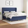 Image de vidaXL Boxspring met matras stof blauw 160x200 cm3128379