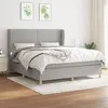 Image de vidaXL Boxspring met matras stof lichtgrijs 180x200 cm3128461