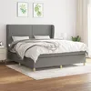 Image de vidaXL Boxspring met matras stof donkergrijs 180x200 cm3128462