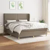 Image de vidaXL Boxspring met matras stof taupe 180x200 cm3128465