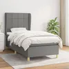 Image de vidaXL Boxspring met matras stof donkergrijs 90x200 cm3128494
