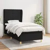 Image de vidaXL Boxspring met matras stof zwart 100x200 cm3128503