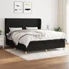 Image de vidaXL Boxspring met matras stof zwart 160x200 cm3128535