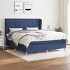 Image de vidaXL Boxspring met matras stof blauw 180x200 cm3128547