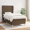 Image de vidaXL Boxspring met matras stof donkerbruin 80x200 cm3128560