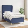Image de vidaXL Boxspring met matras stof blauw 90x190 cm3128571