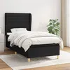 Image de vidaXL Boxspring met matras stof zwart 100x200 cm3128583