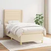 Image de vidaXL Boxspring met matras stof cràmekleurig 100x200 cm3128586