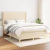 Image de vidaXL Boxspring met matras stof cràmekleurig 140x190 cm3128602