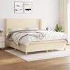 Image de vidaXL Boxspring met matras stof cràmekleurig 160x200 cm3128618