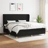 Image de vidaXL Boxspring met matras stof zwart 200x200 cm3128631