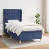 Image de vidaXL Boxspring met matras stof blauw 80x200 cm3128643