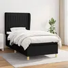 Image de vidaXL Boxspring met matras stof zwart 90x200 cm3128655