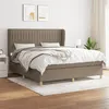 Image de vidaXL Boxspring met matras stof taupe 180x200 cm3128705
