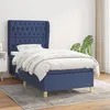 Image de vidaXL Boxspring met matras stof blauw 90x200 cm3128739