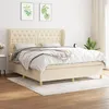 Image de vidaXL Boxspring met matras stof cràmekleurig 160x200 cm3128778