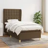 Image de vidaXL Boxspring met matras stof donkerbruin 100x200 cm3128824