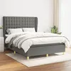 Image de vidaXL Boxspring met matras stof donkergrijs 140x190 cm3128838