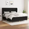 Image de vidaXL Boxspring met matras stof zwart 160x200 cm3128855