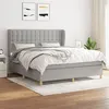 Image de vidaXL Boxspring met matras stof lichtgrijs 180x200 cm3128861