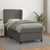 Image de vidaXL Boxspring met matras kunstleer grijs 90x190 cm3128887